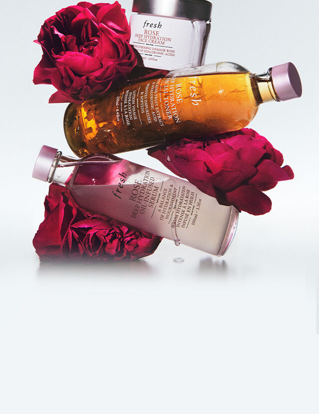 Holiday Soy Cleanser, Rose Face Serum and Black Tea Eye Cream and Black Tea Serum