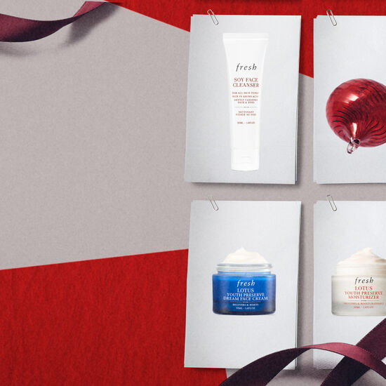 Fresh Holiday soy face cleansers and lotus moisturizers