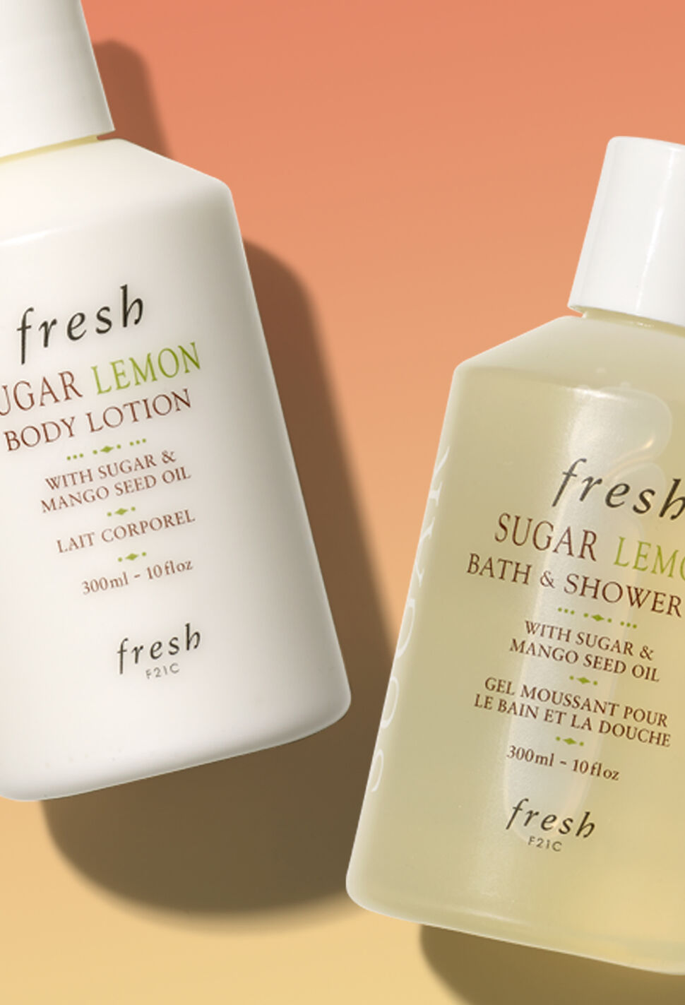 Sugar Lemon bath and shower gel and Sugar Lemon body lotion