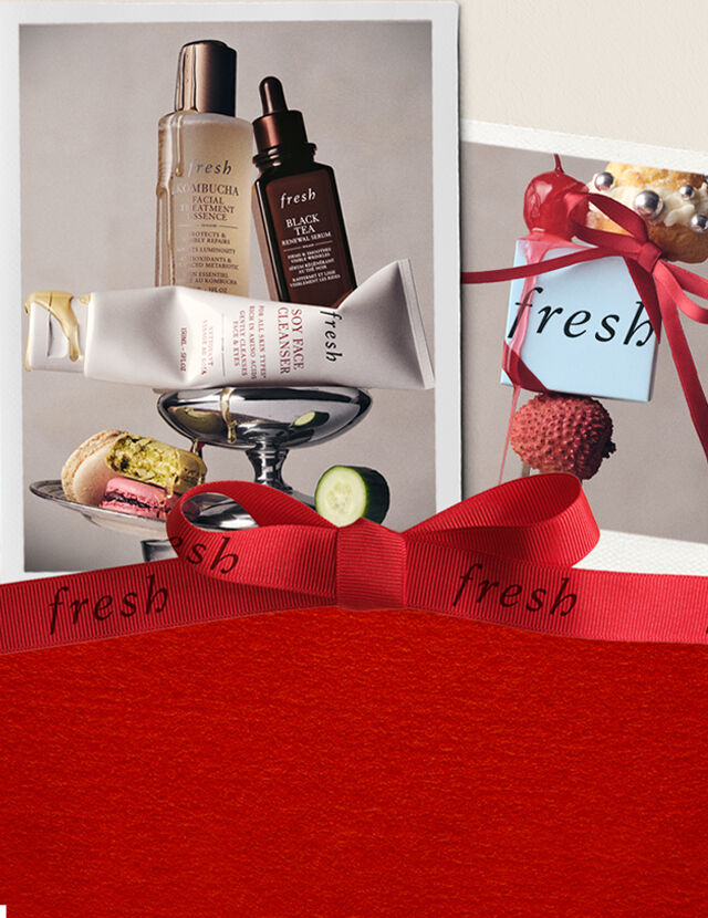 Holiday Soy Cleanser, Rose Face Serum and Black Tea Eye Cream and Black Tea Serum