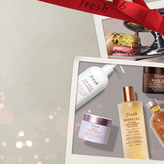 Fresh Polaroid with Soy, Rose Face Cream, Kombucha