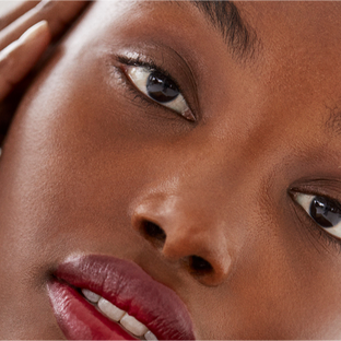 Model skin close-up