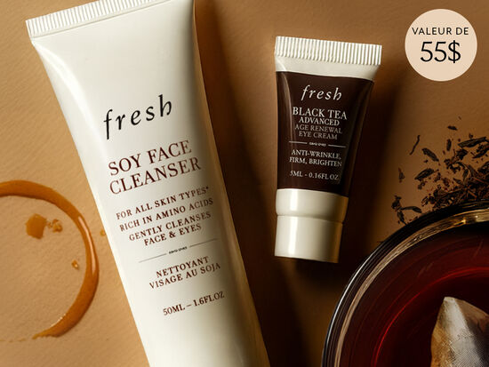 Duo de soins visage Soja et thé noir | Fresh CA