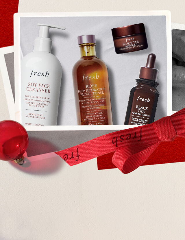 Holiday Soy Cleanser, Rose Face Cream and Black Tea Eye Cream