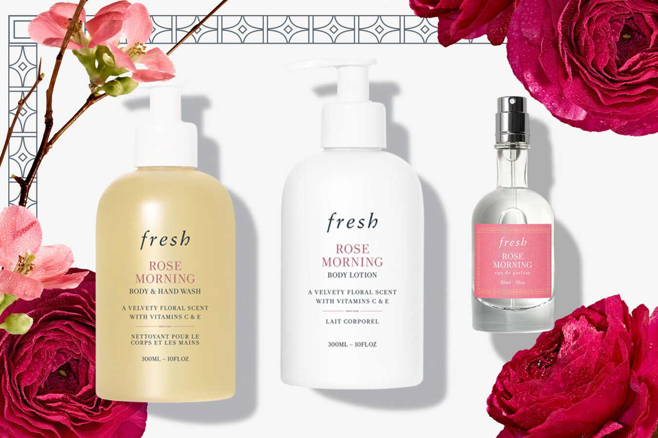 Rose Morning Bodycare & Fragrance Bundle
