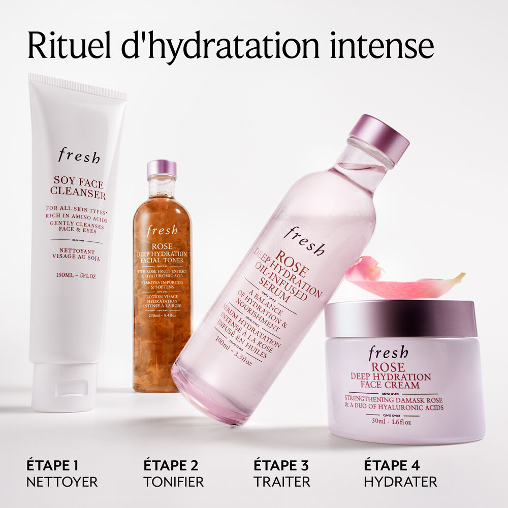 Cr&egrave;me Visage Hydratation Intense &agrave; la Rose et &agrave; l'Acide Hyaluronique