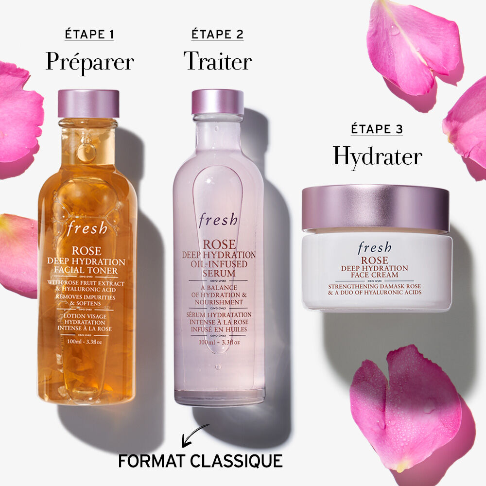 Trio Routine Hydratante &agrave; la Rose